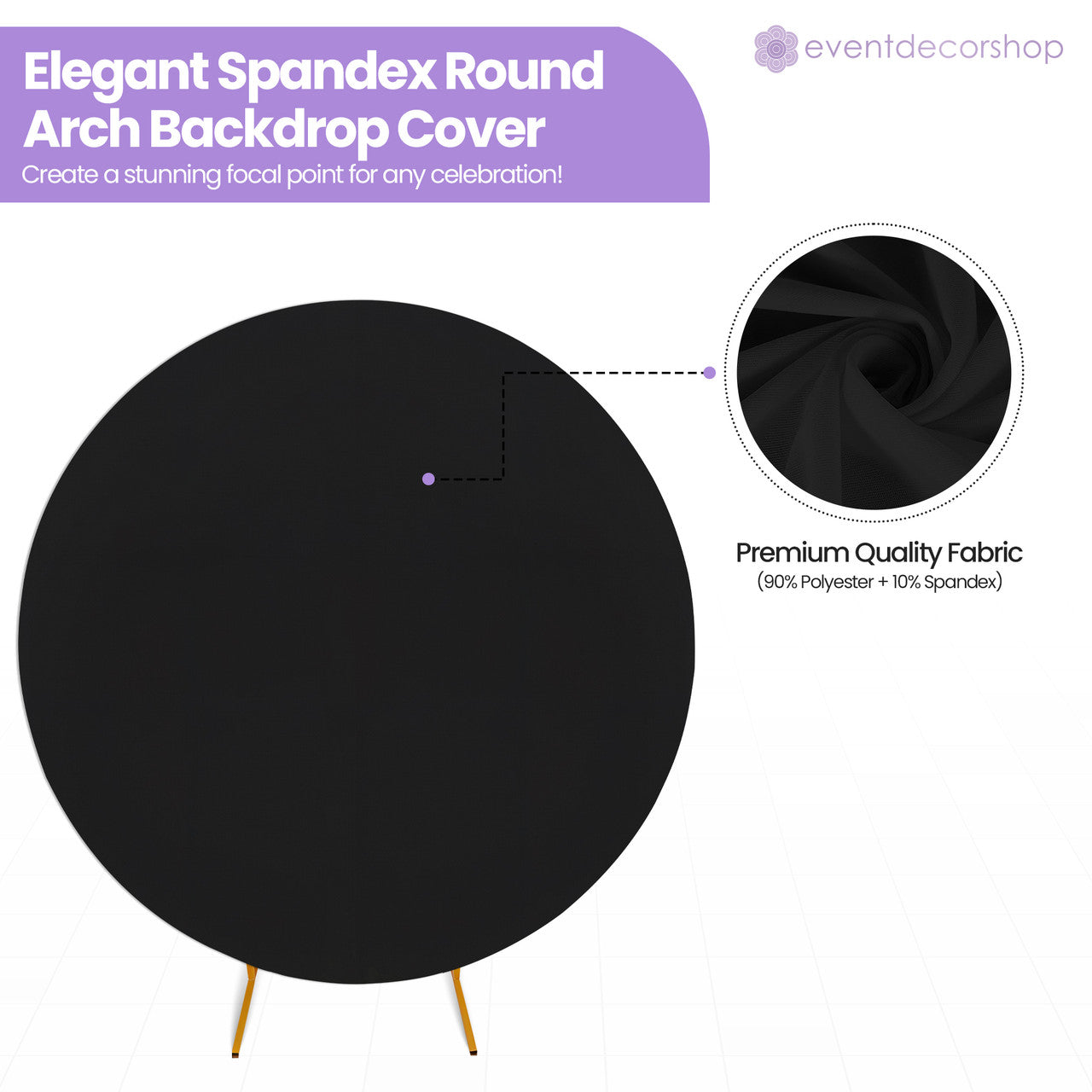 Arch Stand Spandex Cover - Black