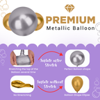 Metallic Shiny Balloons - Silver & Gold