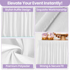Polyester Table Skirt - White