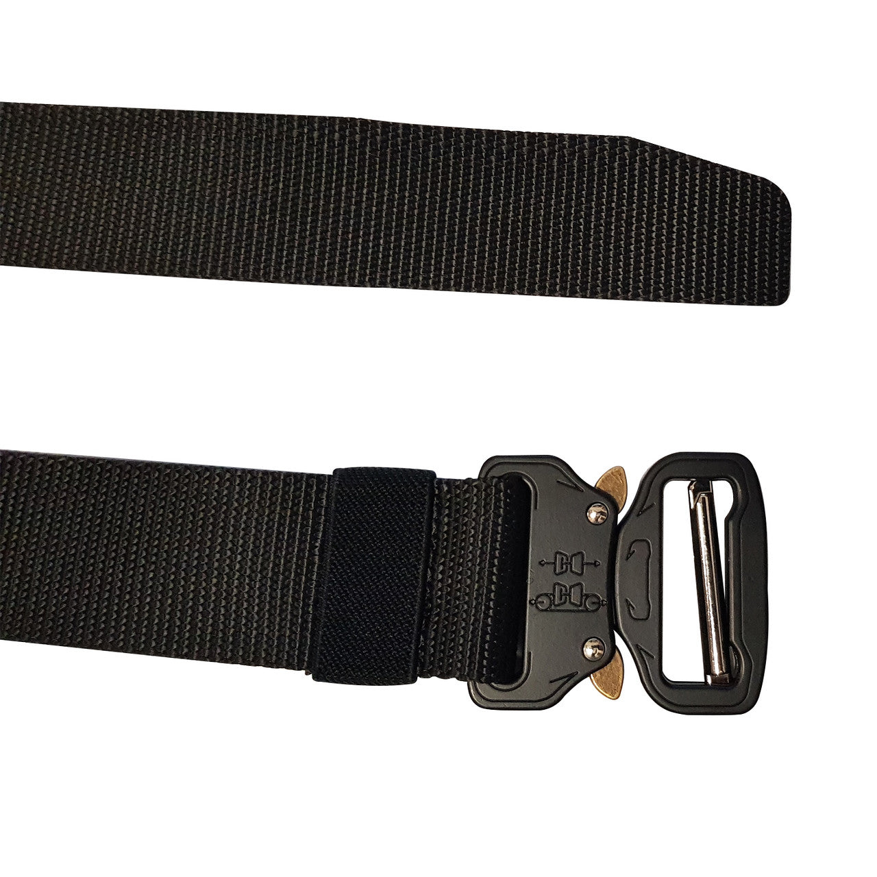Webbing Belt Heavy Duty Black Buckle - Black