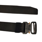 Webbing Belt Heavy Duty Black Buckle - Black