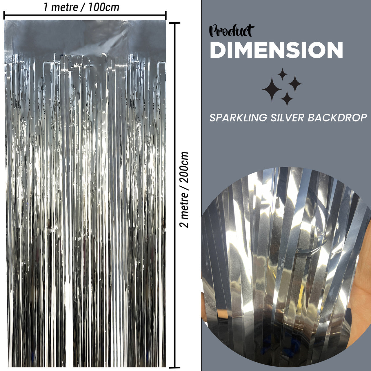 Foil Fringe Curtain Backdrop