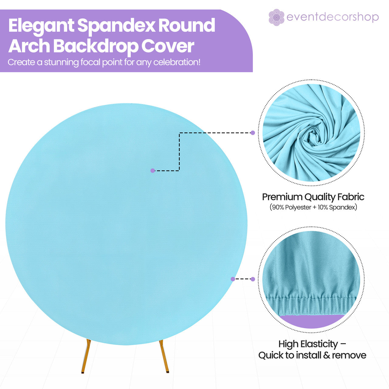 Arch Stand Spandex Cover - Baby Blue