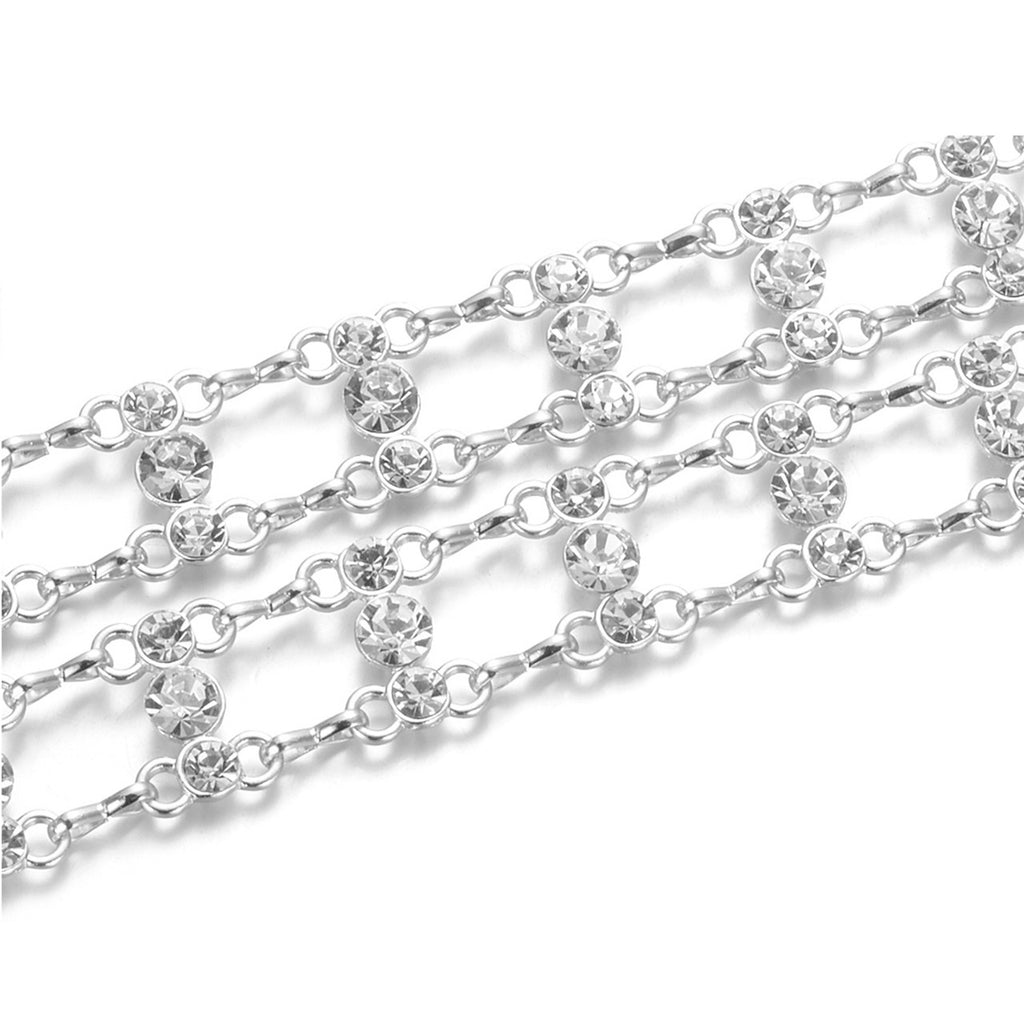 Diamante Rhinestone Belt - Silver