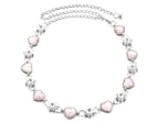 Charms Belt with Heart - White