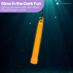6" Premium Neon Glow Sticks (Pack of 25) - Orange