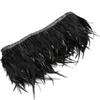 Rooster Feather Fringe for Costume - Black