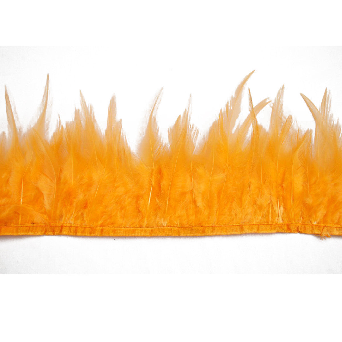 Rooster Feather Fringe for Costume - Orange