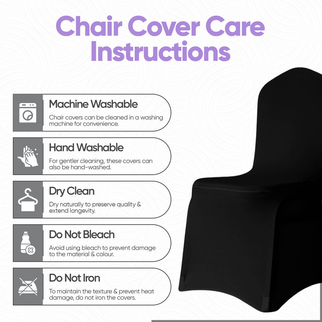 140GSM Spandex Chair Cover - Black