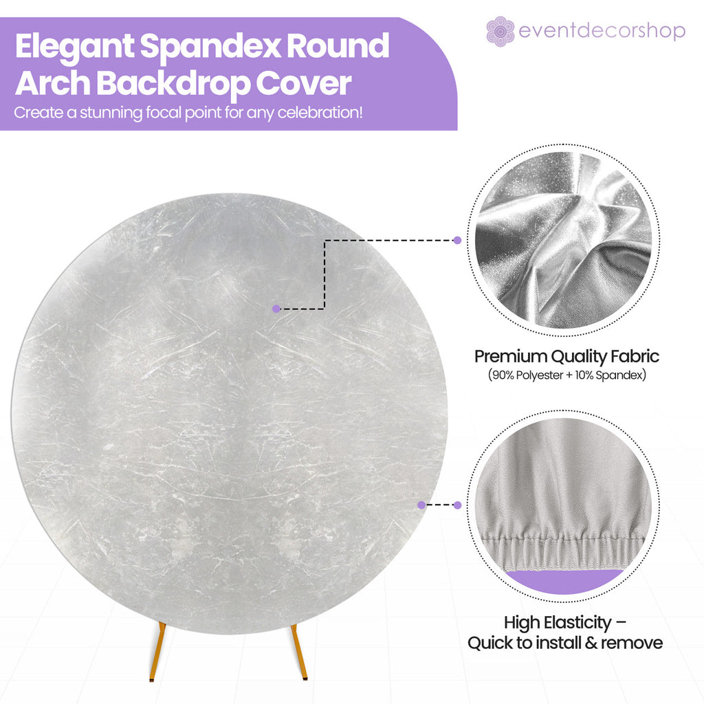 Arch Stand Spandex Cover - Shiny Silver