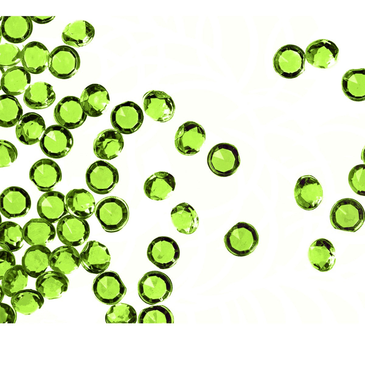 4000 Iridescent Table Scatter Acrylic Crystals, 2.5mm - Lime Green