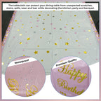 Pink Happy Birthday Printed Foil Tablecloth