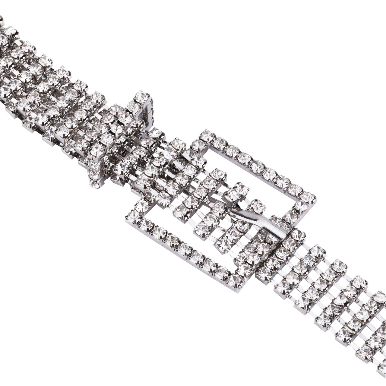5 Row Diamante Sparkling Rhinestone Belt