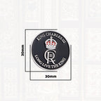 King Charles Coronation III Pin Badge Enamel - Black & Silver