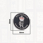 King Charles Coronation III Pin Badge Enamel - Black & Silver
