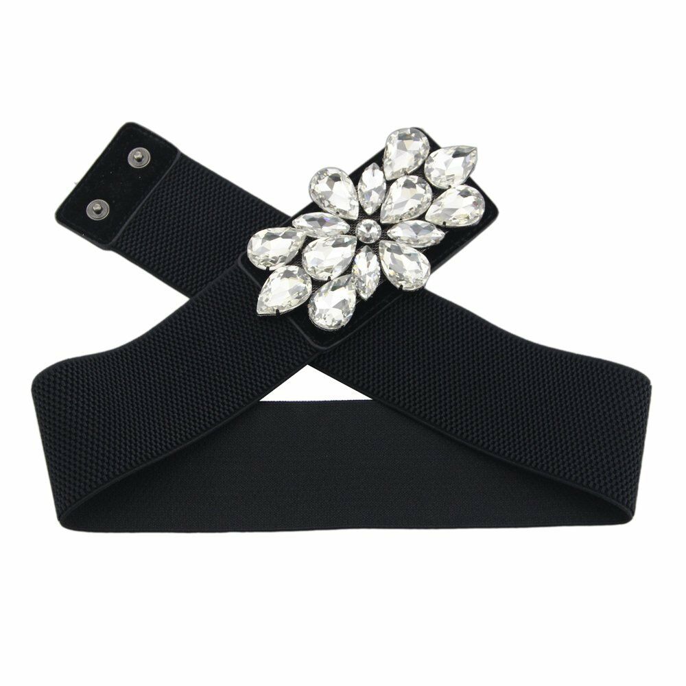 Elasticated Belt with Flower Motif