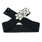 Elasticated Belt with Flower Motif