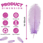50-60cm Loose Ostrich Feathers, 5pcs - Lilac