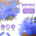 50-60cm Loose Ostrich Feathers, 5pcs - Royal Blue