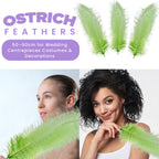 50-60cm Loose Ostrich Feathers, 5pcs - Mint