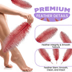 50-60cm Loose Ostrich Feathers, 5pcs - Red
