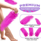 50-60cm Loose Ostrich Feathers, 5pcs - Hot Pink