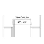 Square Spun Table Cloth - White