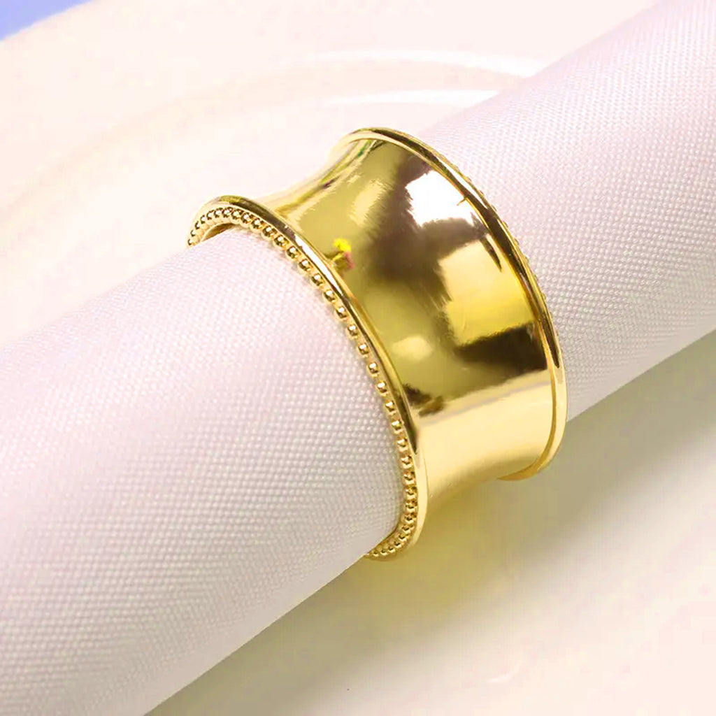 Hammered Beaded Napkin Rings – Table Décor Set
