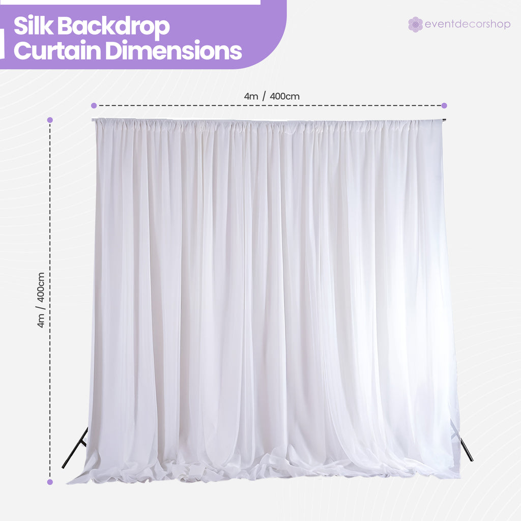 100GSM Ice Silk Photography Backdrop (No Swag) - White