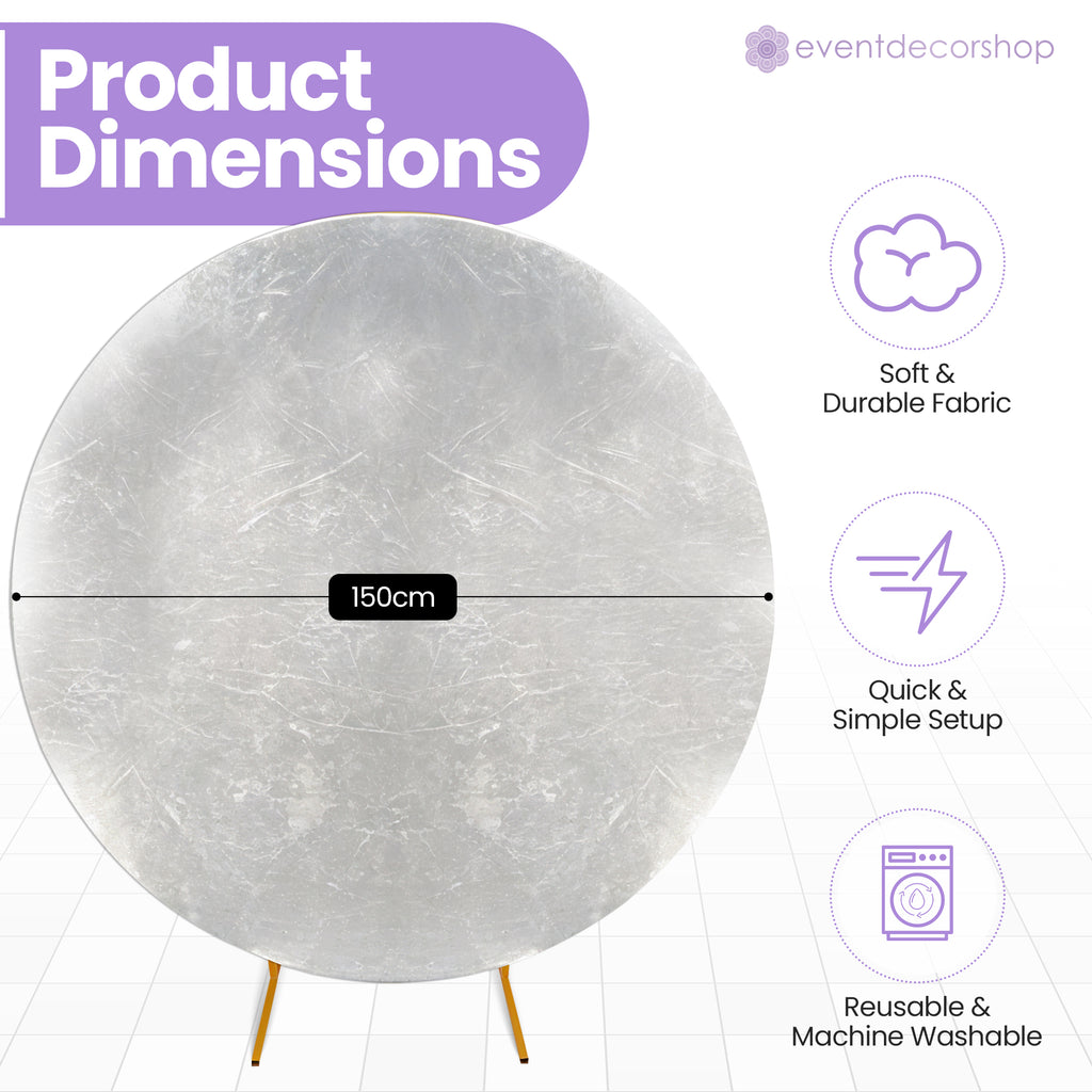 Arch Stand Spandex Cover - Shiny Silver