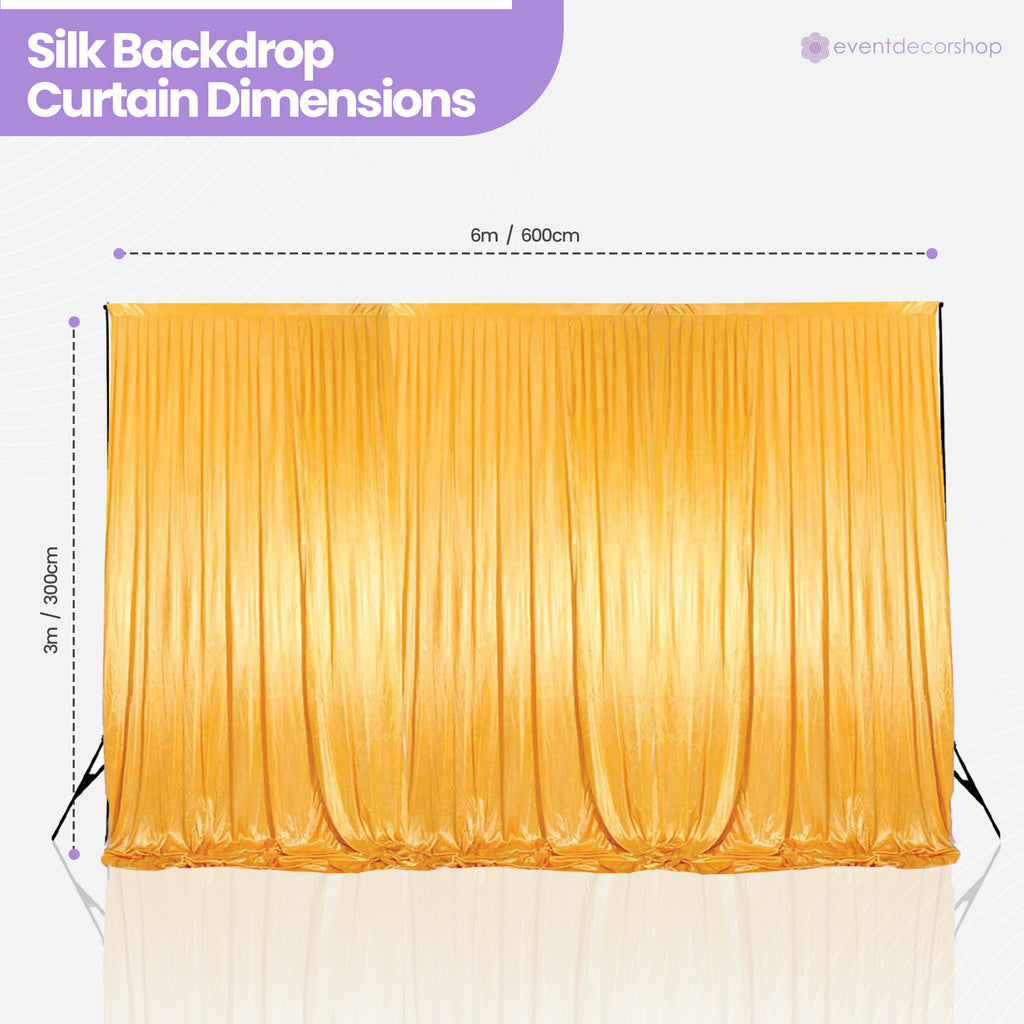 100GSM Ice Silk Photography Backdrop (No Swag) - Gold
