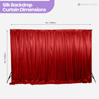 100GSM Ice Silk Photography Backdrop (No Swag) - Red