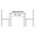 Rectangle Crushed Velvet Tablecloth - Red