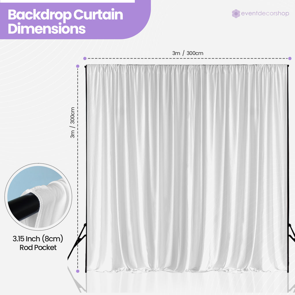 150GSM Ice Silk Photography Backdrop (No Swag) - White