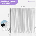 150GSM Ice Silk Photography Backdrop (No Swag) - White