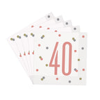 Birthday Napkins (Pack of 16) - Rose Gold Glitz