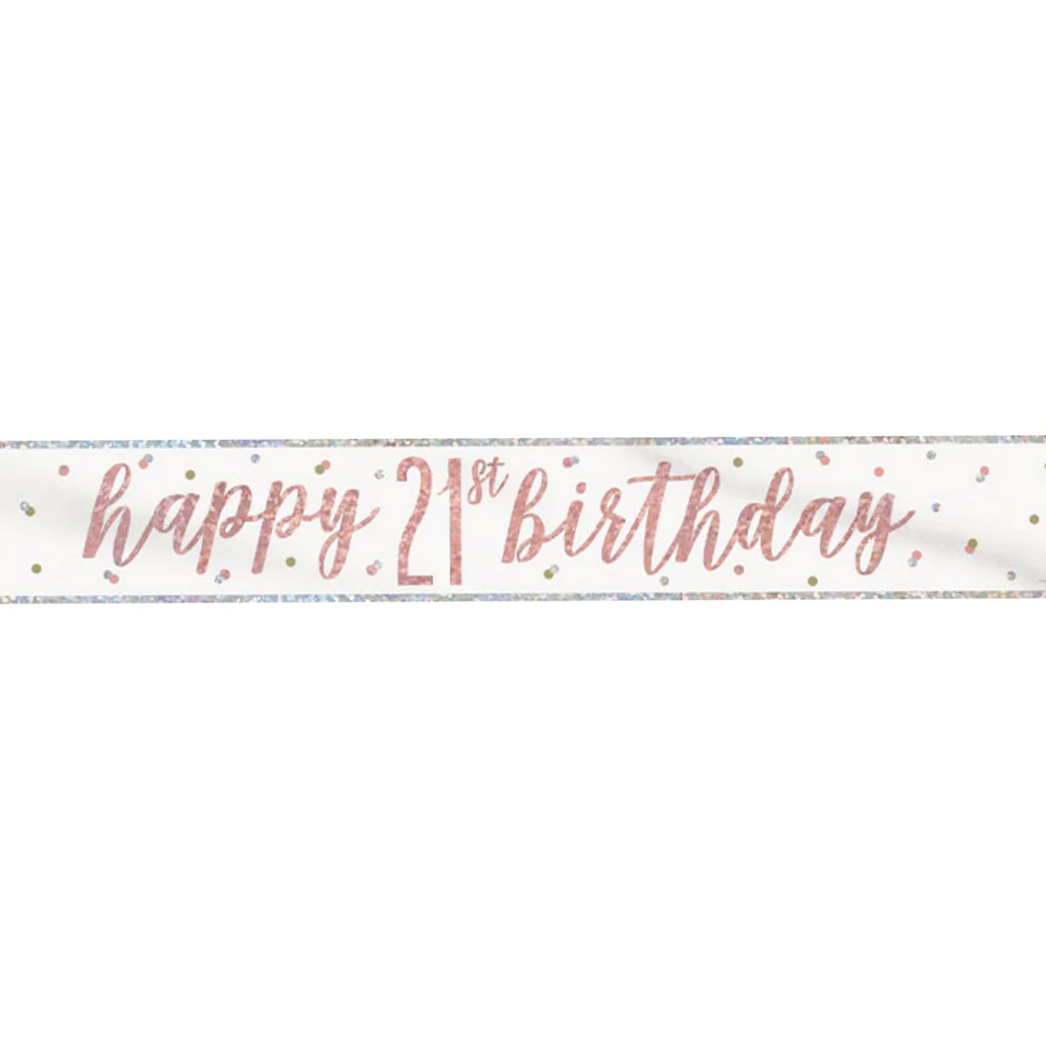 9ft Happy Birthday Banner - Rose Gold Glitz