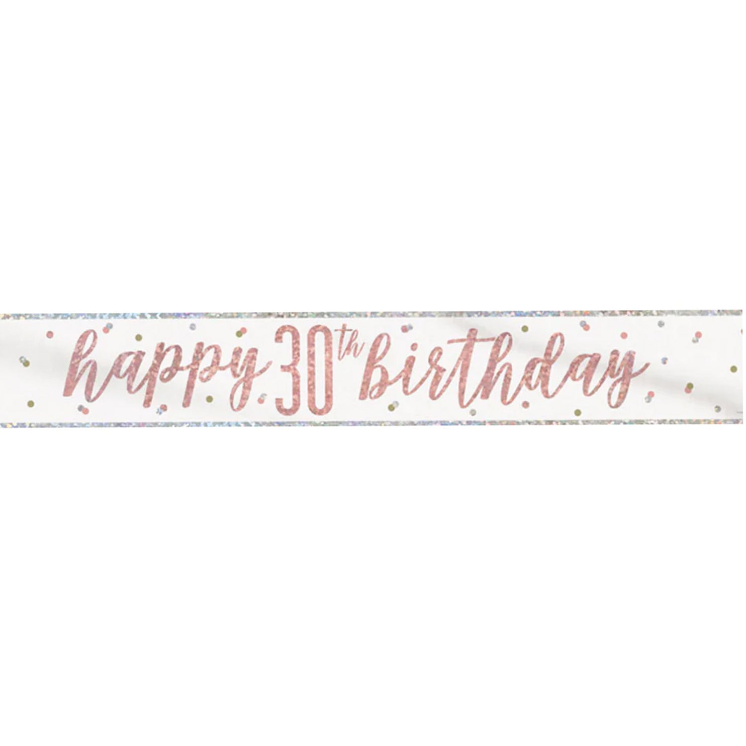 9ft Happy Birthday Banner - Rose Gold Glitz