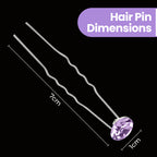 Crystal Hair Pins - 10pcs