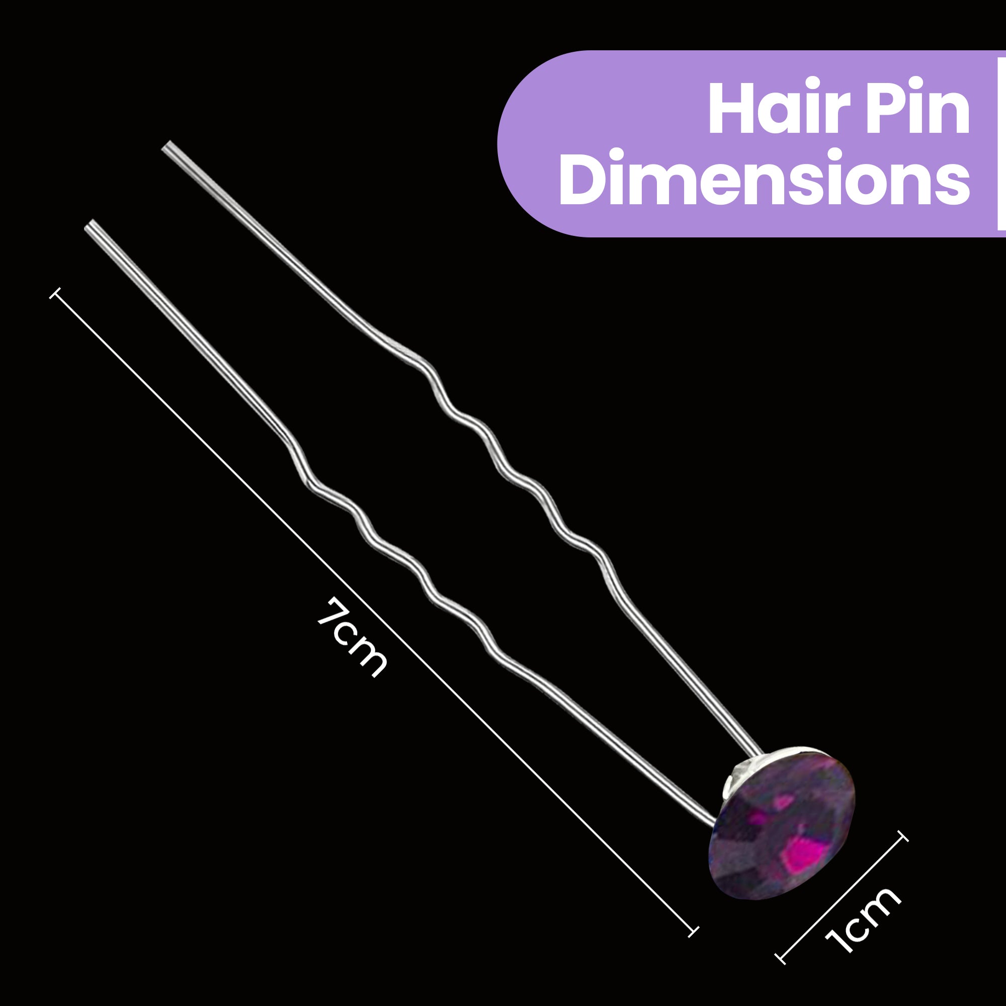 Crystal Hair Pins - 10pcs