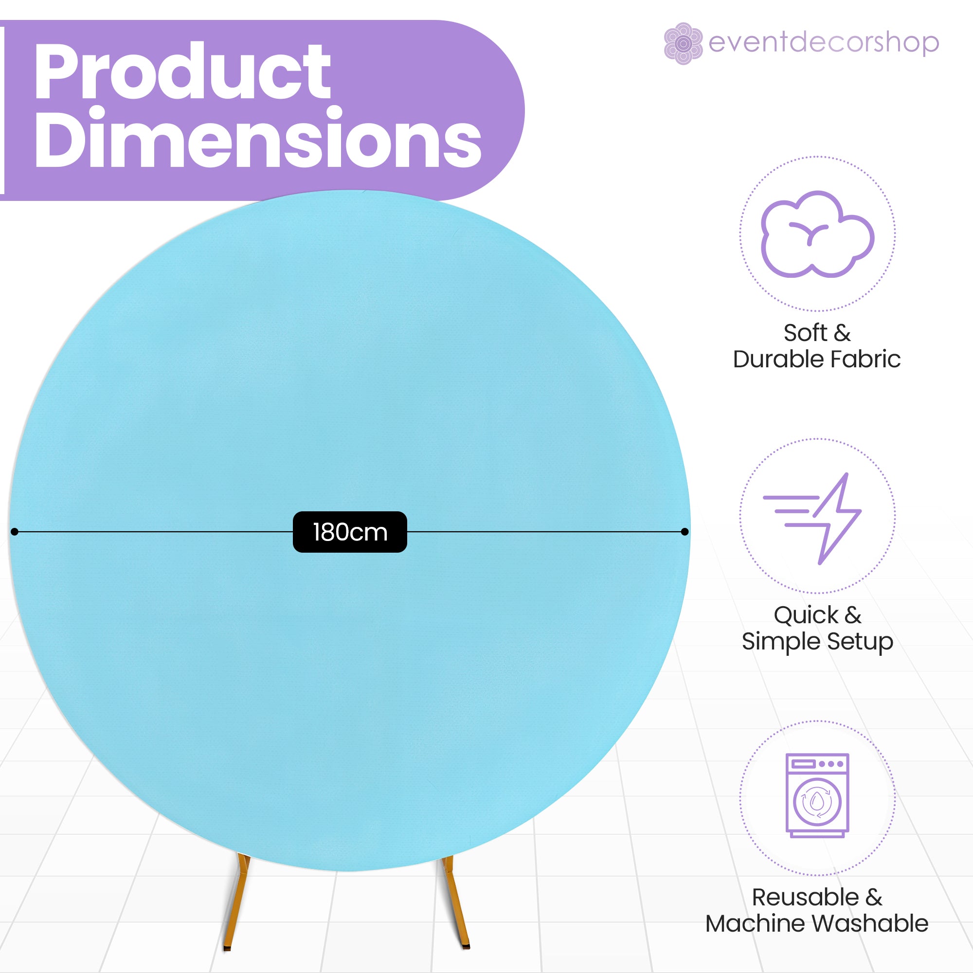 Arch Stand Spandex Cover - Baby Blue