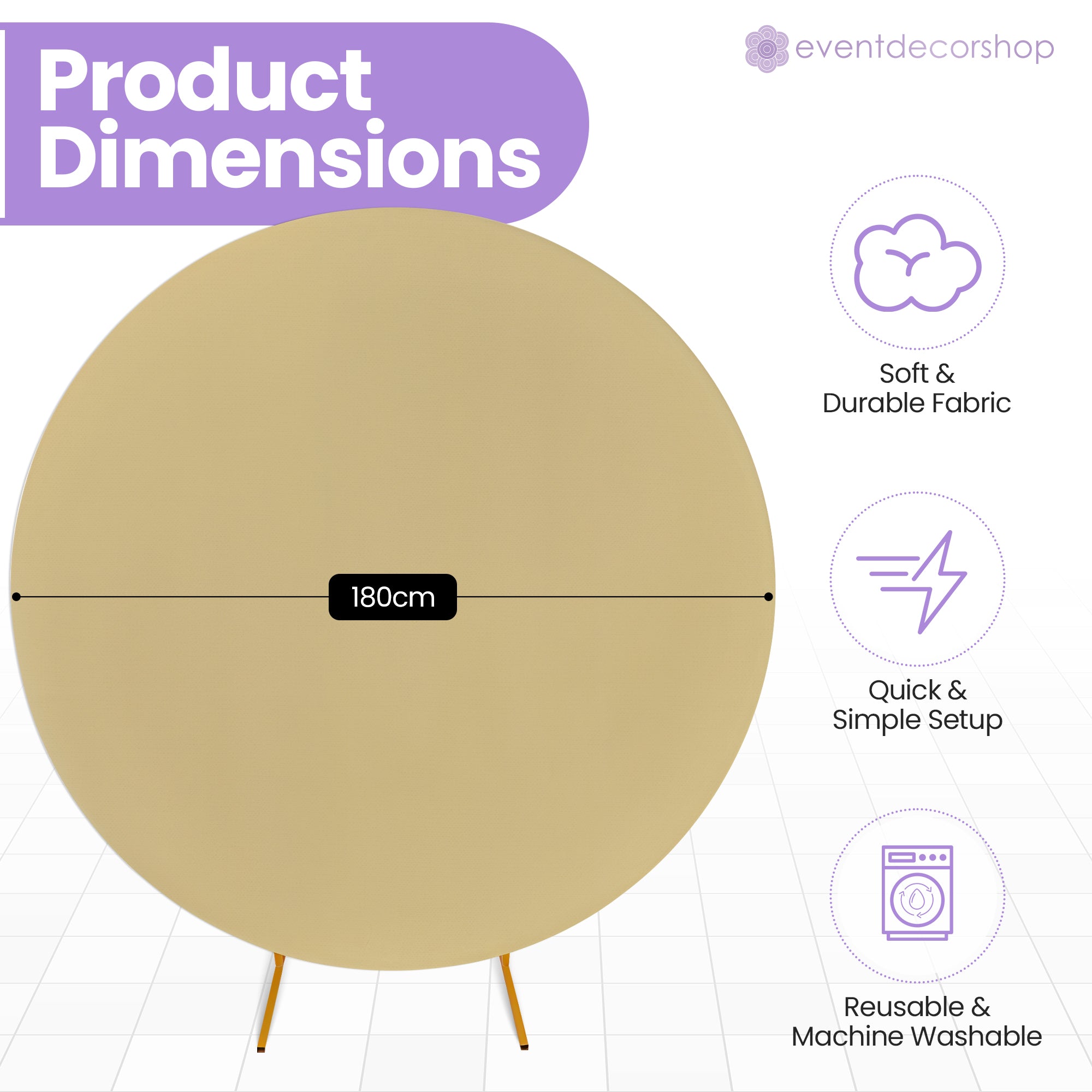 Arch Stand Spandex Cover - Champagne