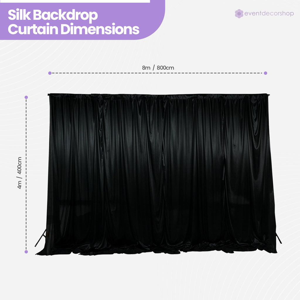 100GSM Ice Silk Photography Backdrop (No Swag) - Black