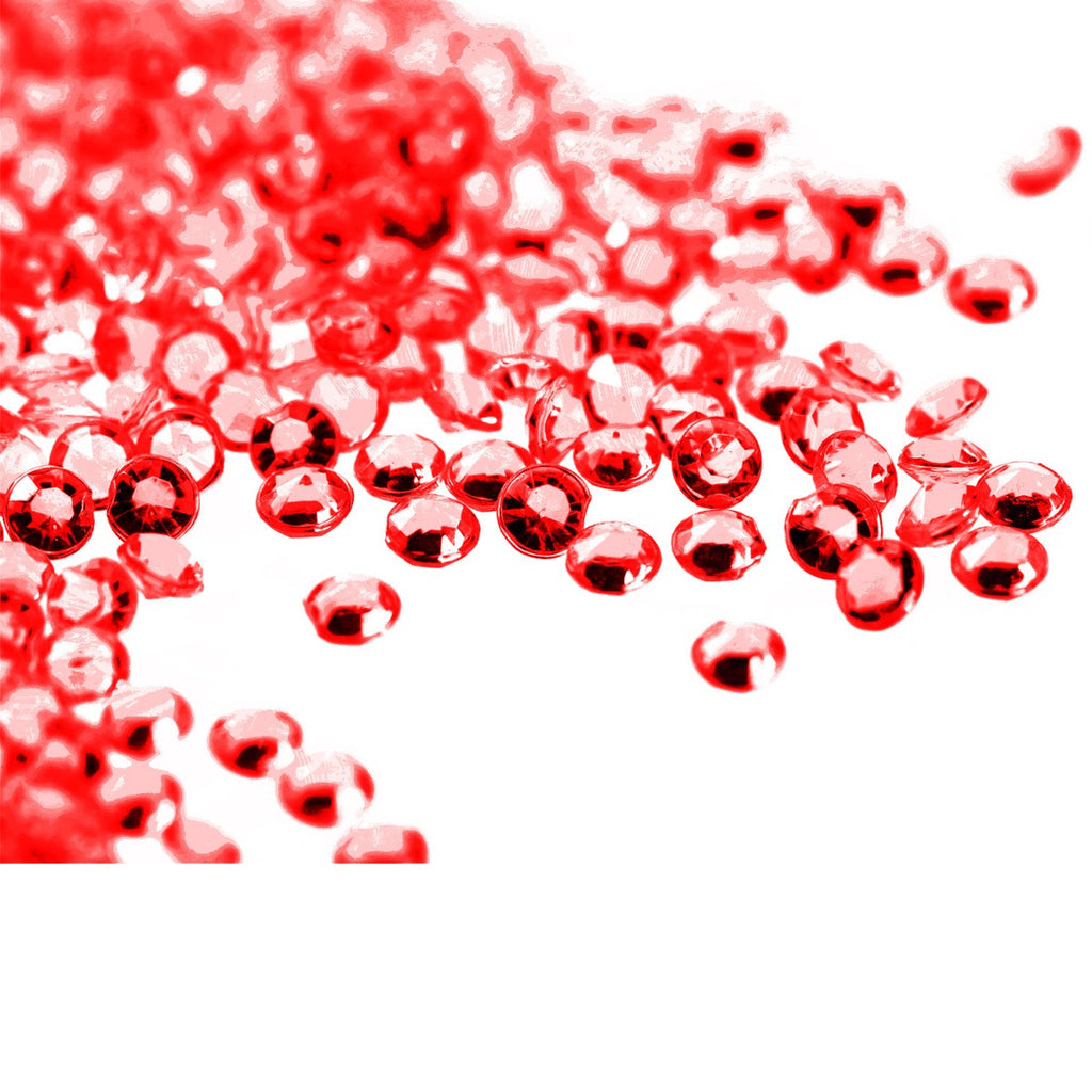 4000 Iridescent Table Scatter Acrylic Crystals, 2.5mm - Red