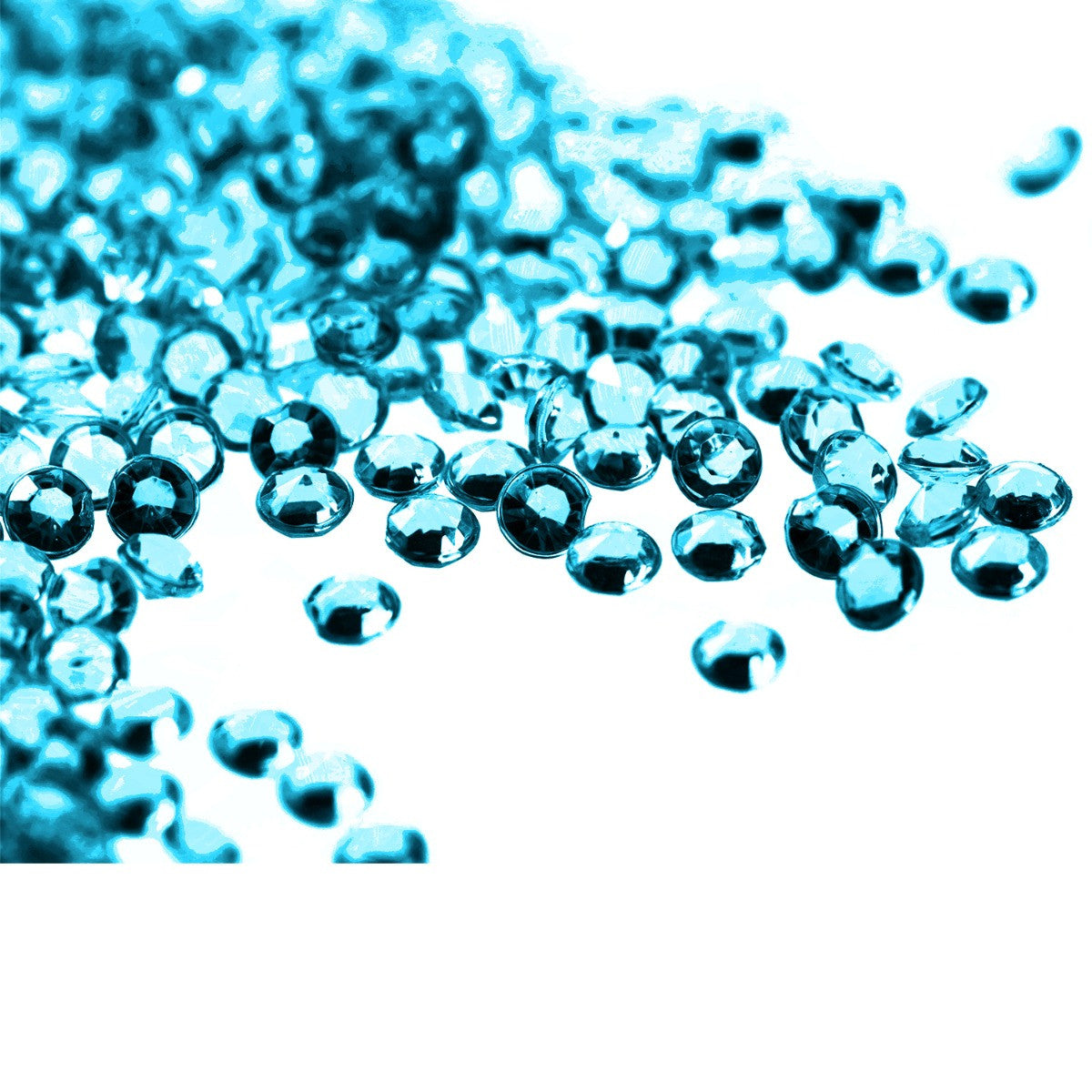 4000 Iridescent Table Scatter Acrylic Crystals, 2.5mm - Turquoise