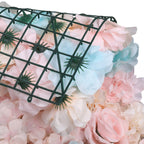 Hydrangea Artificial Flower Wall Panel 60cm x 40cm - Blue & Pink