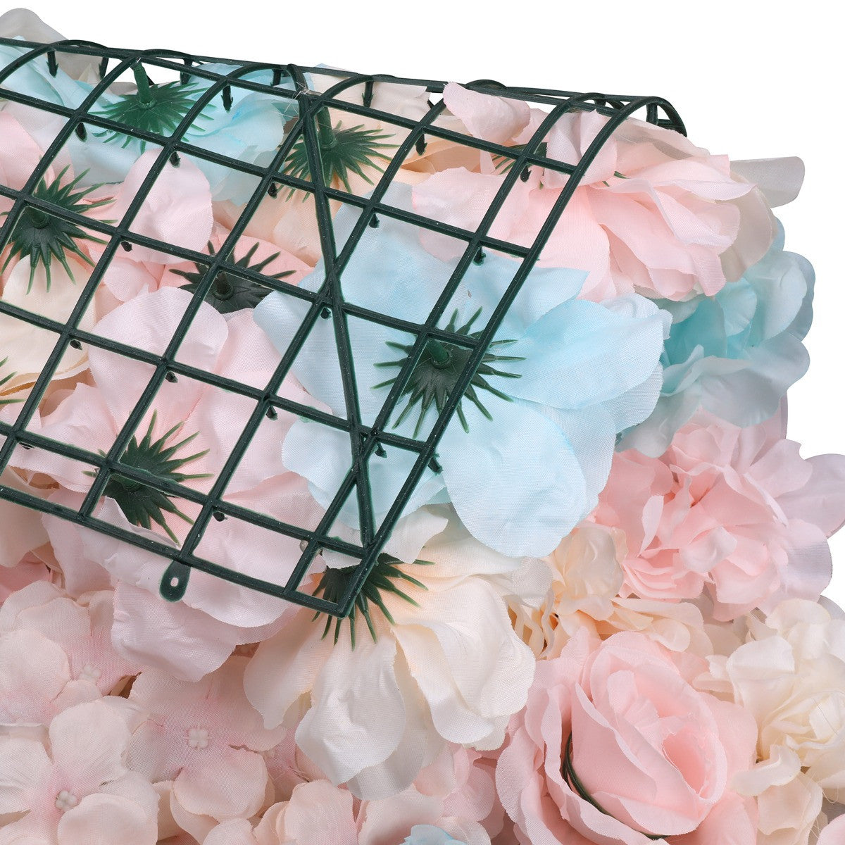 Hydrangea Artificial Flower Wall Panel 60cm x 40cm - Blue & Pink