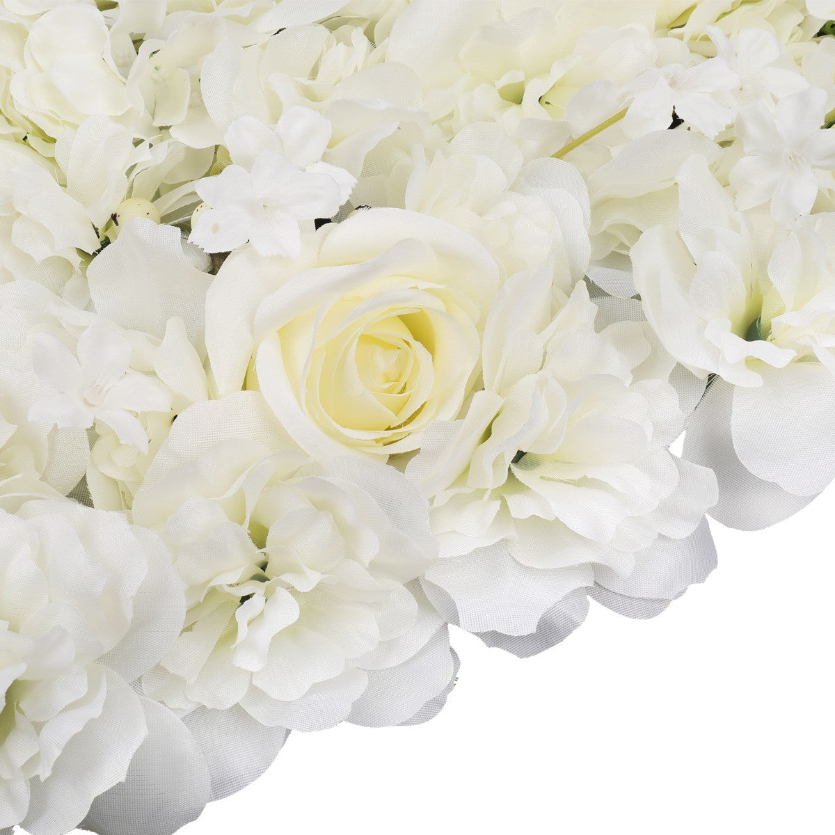 Hydrangea Artificial Flower Wall Panel 60cm x 40cm - Ivory with Berries