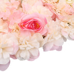 Hydrangea Artificial Flower Wall Panel 60cm x 40cm - Light Baby Pink & Ivory