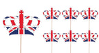 Union Jack Crown Toothpicks - 30pcs